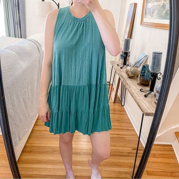 Free People Right On Time Tunic Tank Top in Green M - Picture 7 of 7